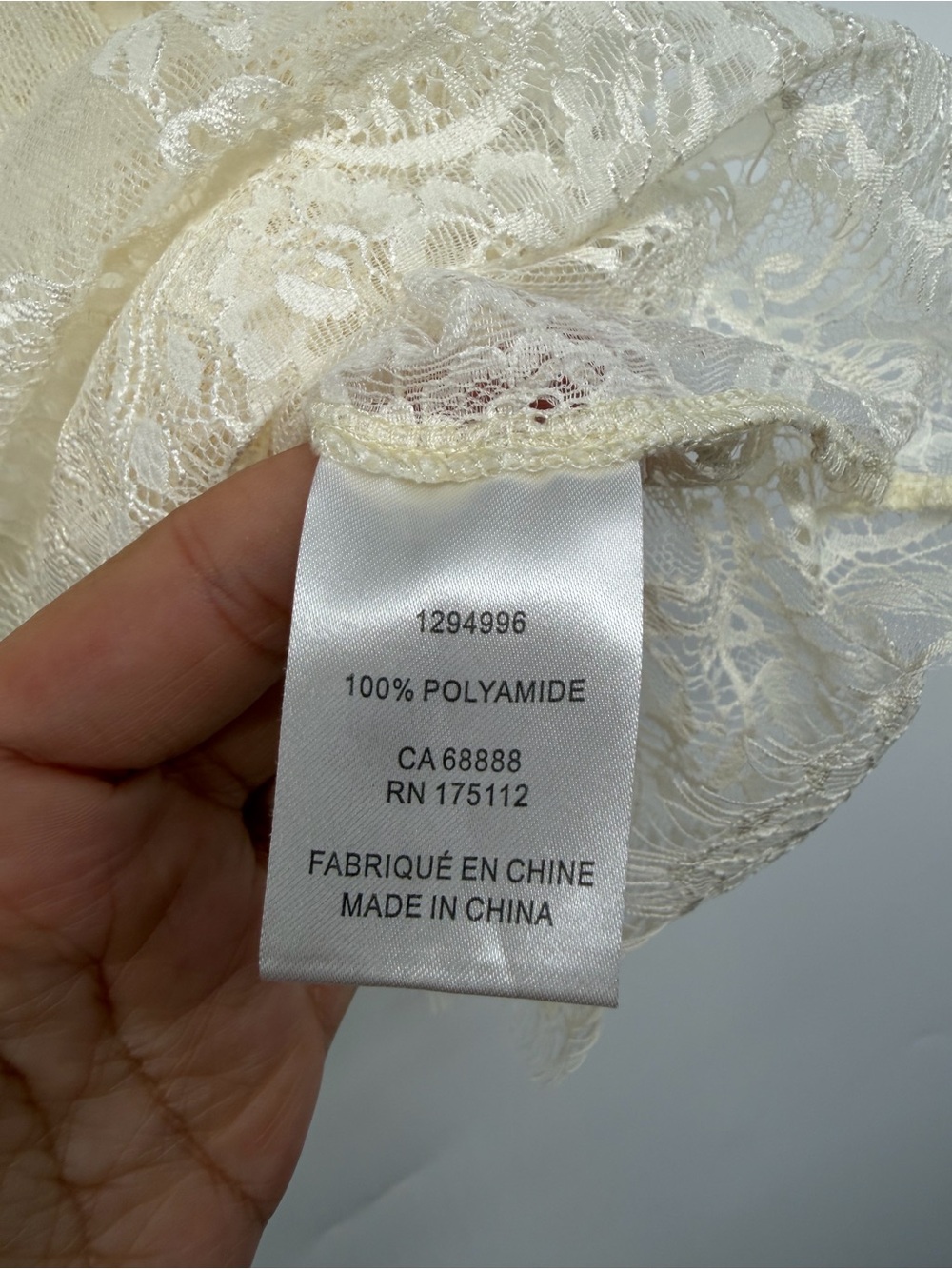 Ivory Lace Ruffle-Trim Blouse - Picture 4 of 5